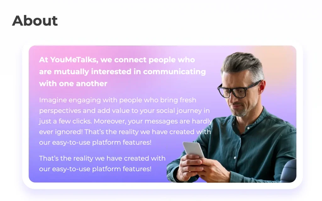 About YouMeTalks - What is YouMeTalks