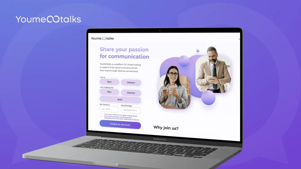 YouMeTalks Sign Up and Login